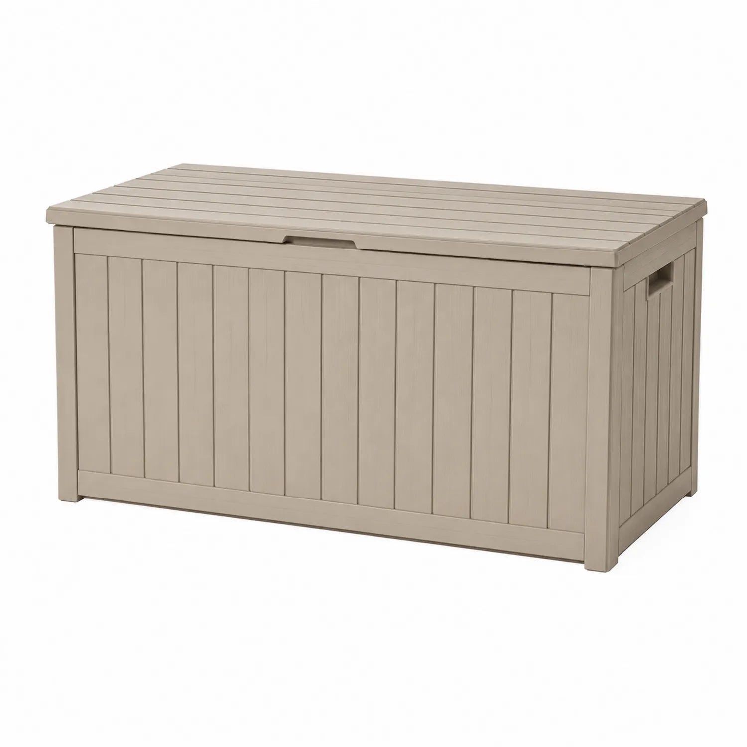 Coffre de rangement en plastique beige 120cm