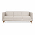 Canapé 3 places en tissu polyester avec cadre en bois