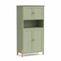 Armoire de rangement en bois avec quatre portes Vert 180x80x35cm