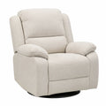 Fauteuil inclinable en tissu polyester beige 90x85x100 cm