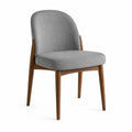 Chaise en bois et tissu gris